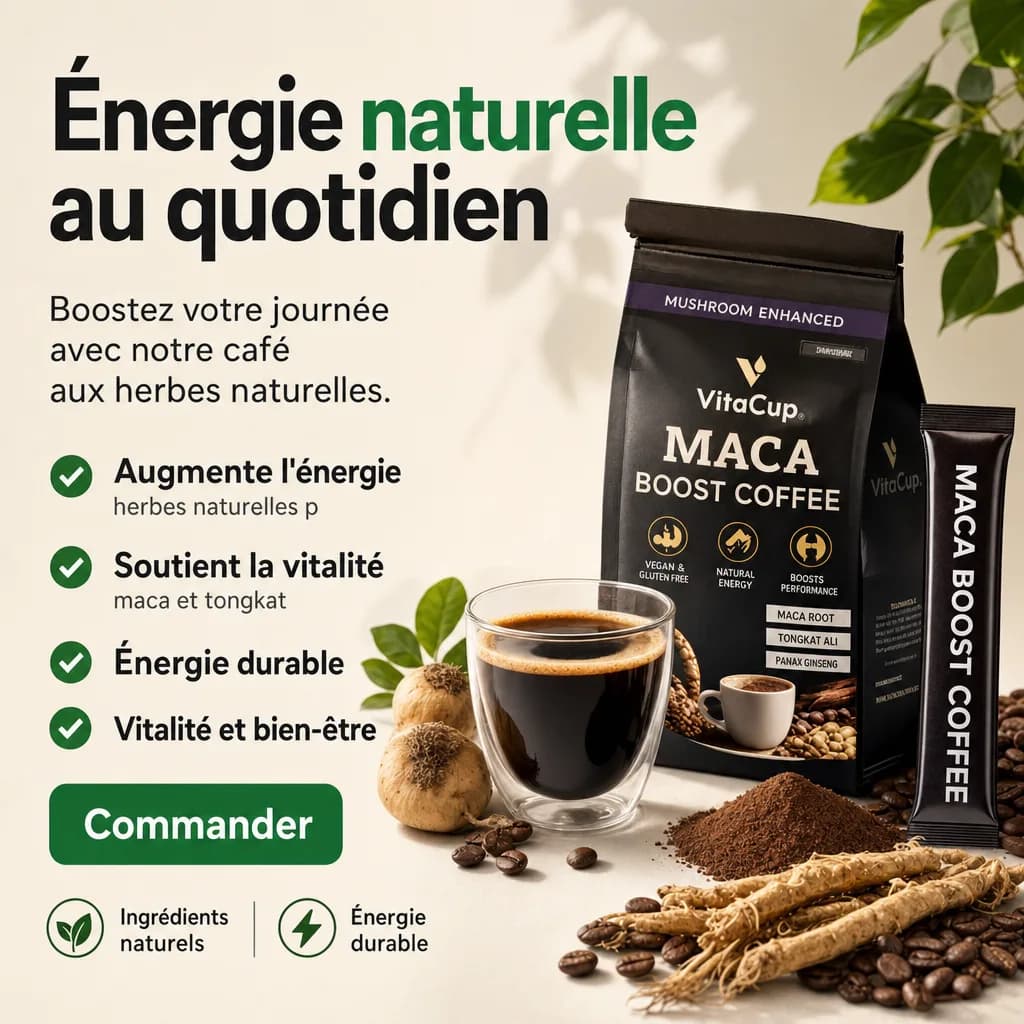 Affiche Creafrik : Maca Boost Coffee, version 1.
