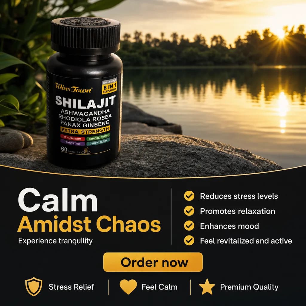 Affiche Creafrik : WinsTown Shilajit, version 2.