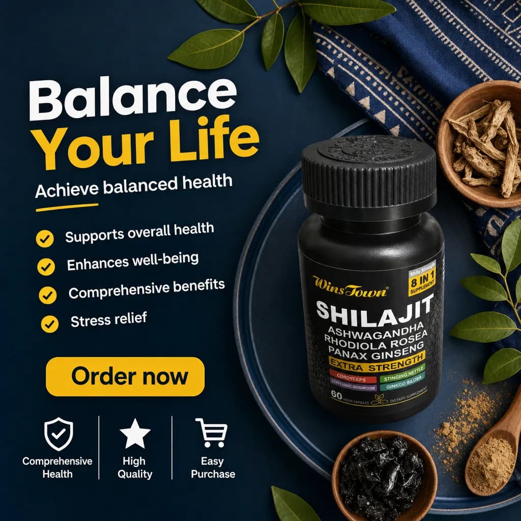Affiche Creafrik : WinsTown Shilajit, version 4.